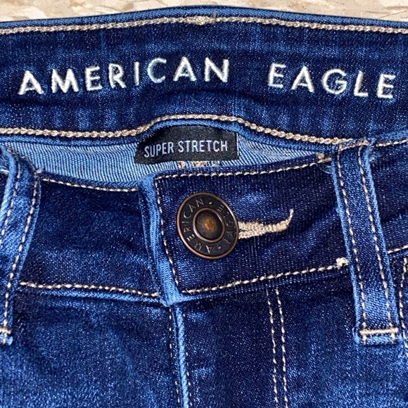 American Eagle Outfitters Super Stretch High-Waisted Jegging in Brilliant Blue 2 - Picture 5 of 13